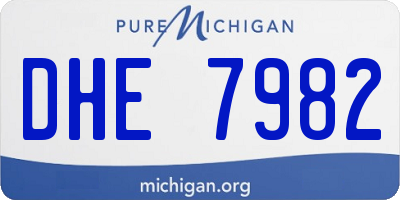 MI license plate DHE7982