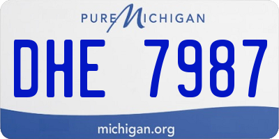 MI license plate DHE7987