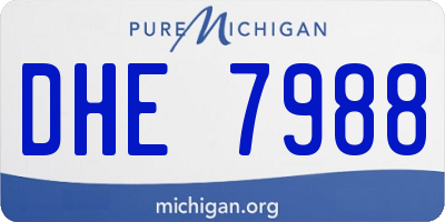 MI license plate DHE7988