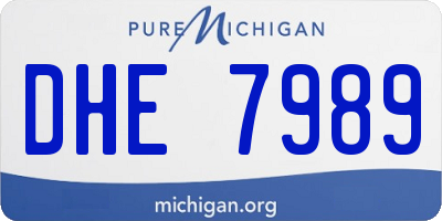 MI license plate DHE7989