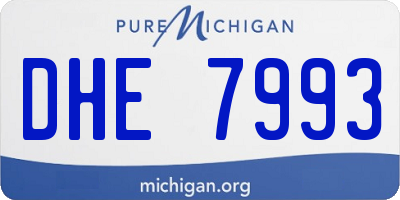 MI license plate DHE7993