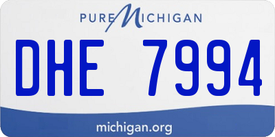 MI license plate DHE7994