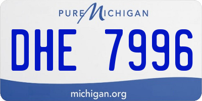 MI license plate DHE7996