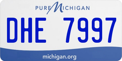 MI license plate DHE7997