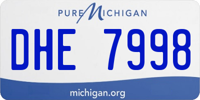 MI license plate DHE7998