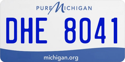 MI license plate DHE8041