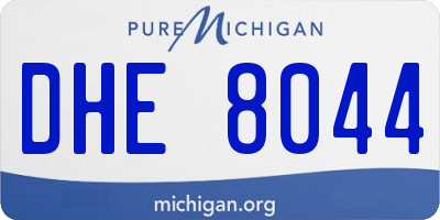 MI license plate DHE8044