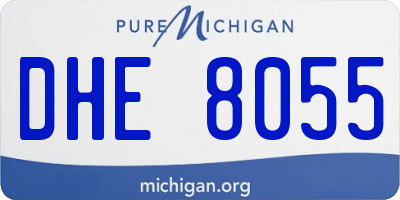 MI license plate DHE8055