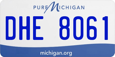 MI license plate DHE8061