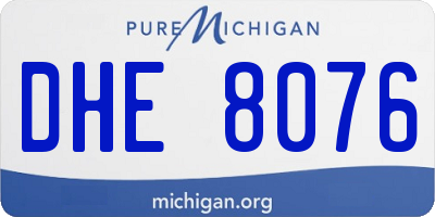 MI license plate DHE8076