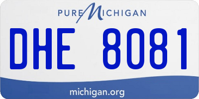 MI license plate DHE8081