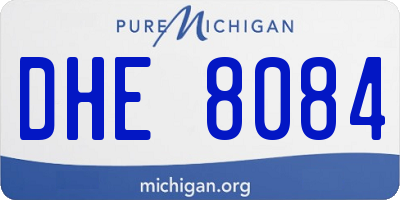 MI license plate DHE8084