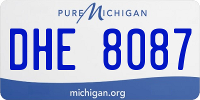 MI license plate DHE8087