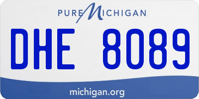 MI license plate DHE8089