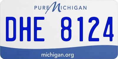 MI license plate DHE8124