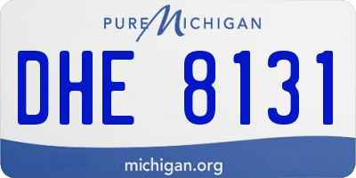MI license plate DHE8131