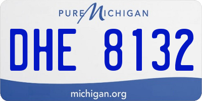 MI license plate DHE8132