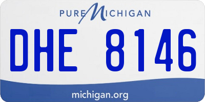 MI license plate DHE8146