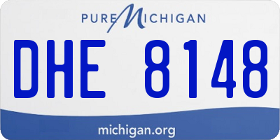 MI license plate DHE8148