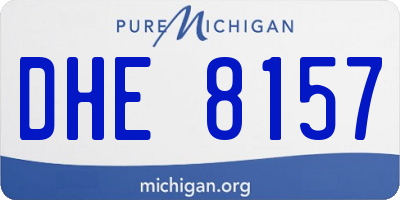 MI license plate DHE8157