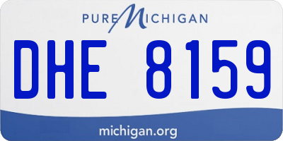 MI license plate DHE8159