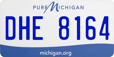 MI license plate DHE8164