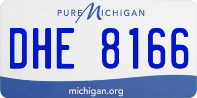 MI license plate DHE8166