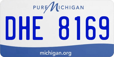 MI license plate DHE8169