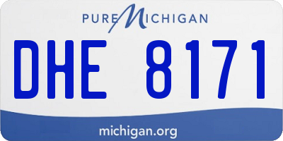 MI license plate DHE8171