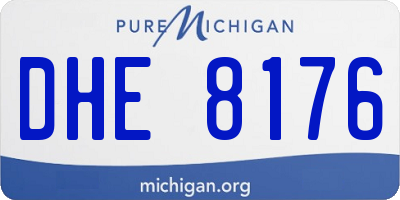 MI license plate DHE8176