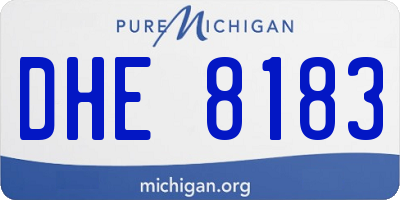 MI license plate DHE8183