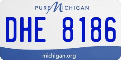 MI license plate DHE8186