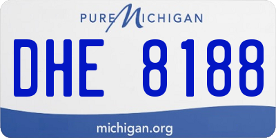 MI license plate DHE8188
