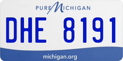 MI license plate DHE8191