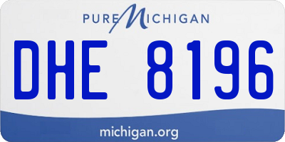 MI license plate DHE8196