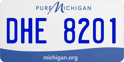 MI license plate DHE8201