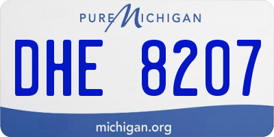 MI license plate DHE8207