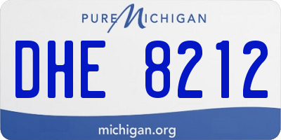MI license plate DHE8212