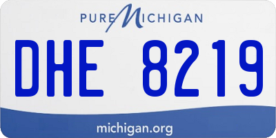 MI license plate DHE8219