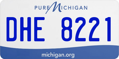 MI license plate DHE8221