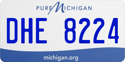 MI license plate DHE8224