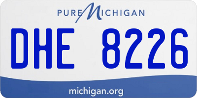 MI license plate DHE8226