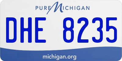 MI license plate DHE8235