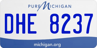 MI license plate DHE8237