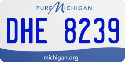 MI license plate DHE8239