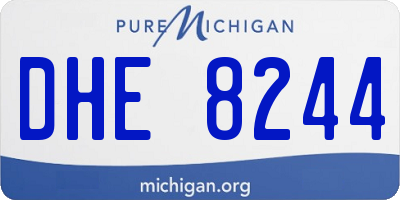 MI license plate DHE8244