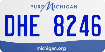 MI license plate DHE8246