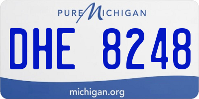 MI license plate DHE8248