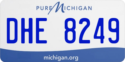 MI license plate DHE8249