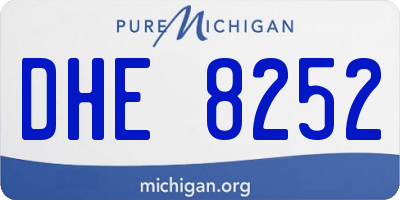 MI license plate DHE8252